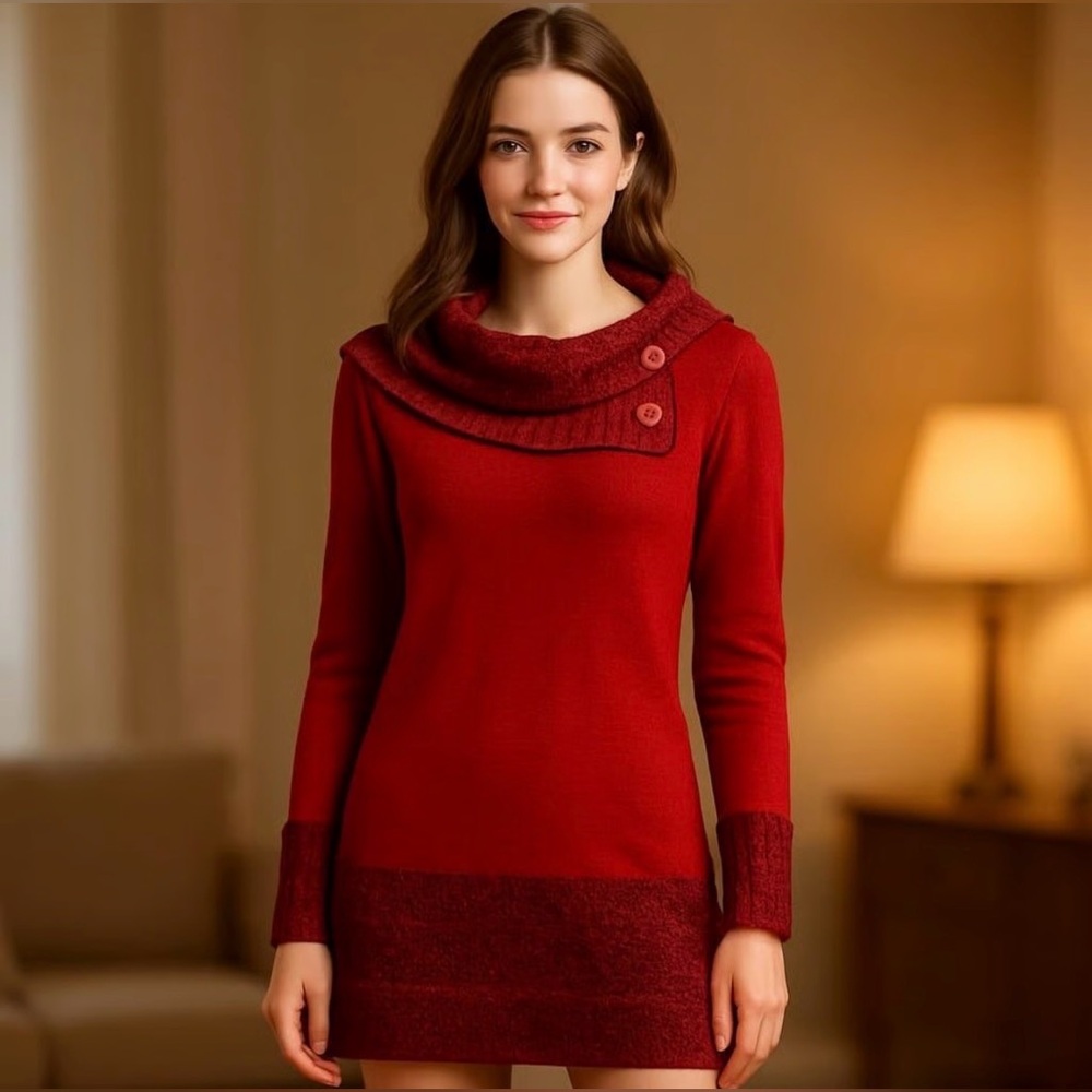 Elegant Red Women's Sweater